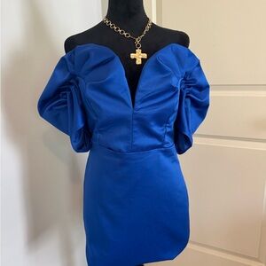 DO+BE Blue Ruched Puff Sleeve Bodycon Dress

rush dress ( sorority )